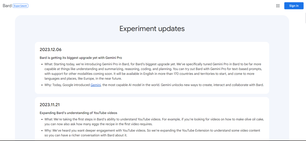 Google announced that Google Bard has been updated with Gemini Pro.